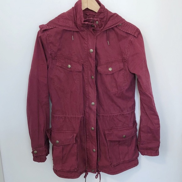 Talula Jackets & Blazers - Aritzia Talula Burgundy Trooper Jacket